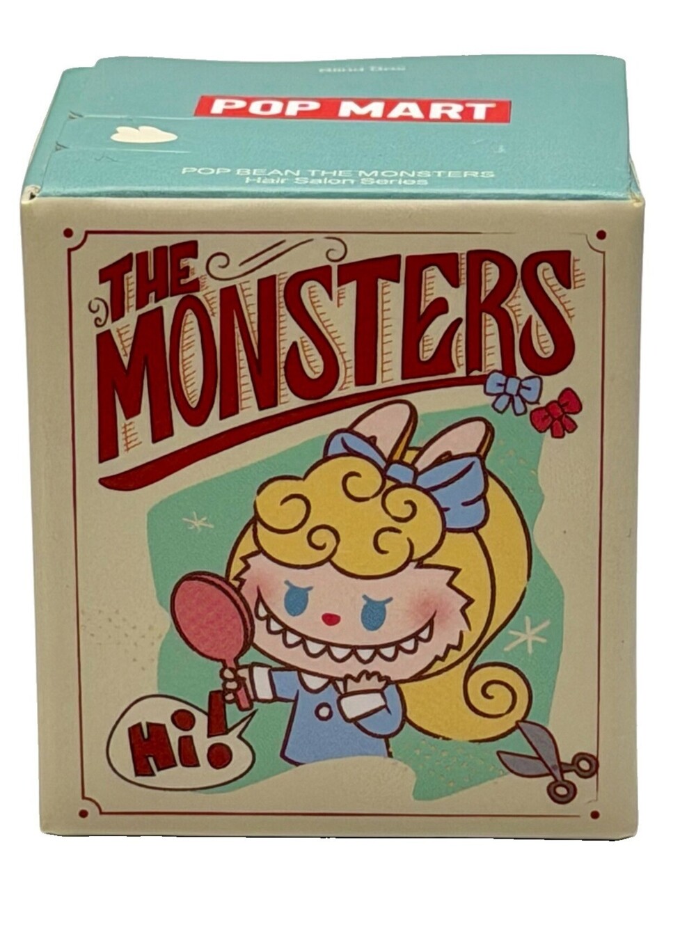 POP MART POP BEAN Monsters Hair Salon Master Hairstylist Clear Box Labubu
